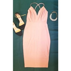 Pink Knee Length Dress